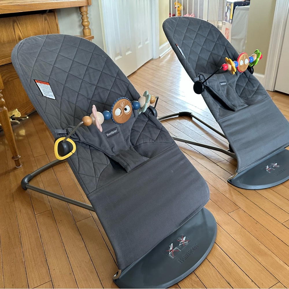 Lightly Used BabyBjorn Bouncers with Toy Accessory Included